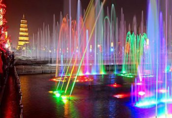 新余選定噴泉雕塑，燈光數(shù)控效果，水景藝術(shù)雕塑