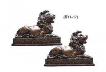 鷹潭公園獅子雕塑供求，景觀雕塑，鑄銅趴獅雕塑優(yōu)選