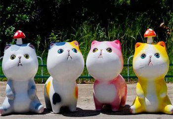 丹東房地產(chǎn)貓咪雕塑，仿古動漫雕塑，公園動物制造
