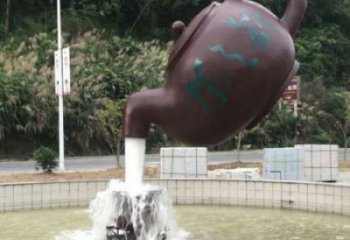 城中小區天壺標志雕塑，多彩藝術，天壺雕塑生產廠家