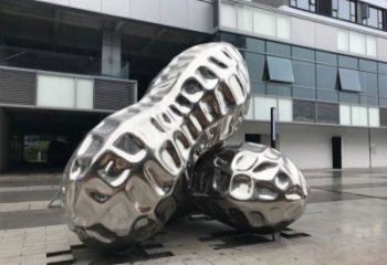 銅川花生雕塑制造，白鋼構件，不銹鋼花生雕塑提供
