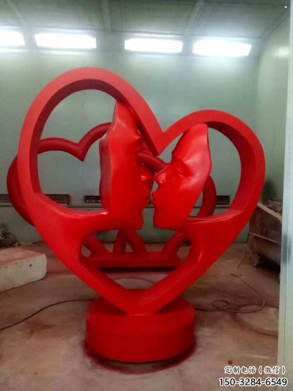 延安制造心形人物雕塑供需，鋼管組合，雕塑工程制作供應