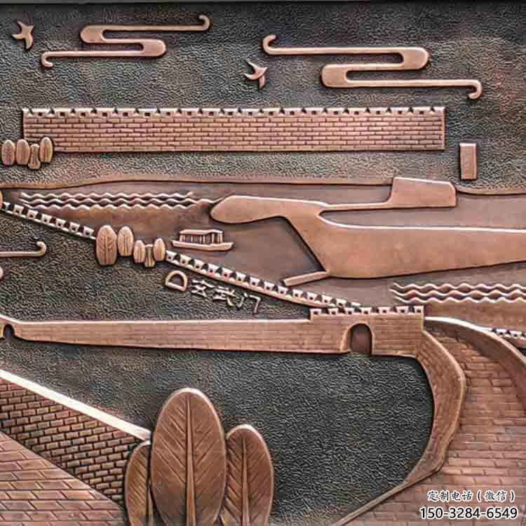 昭通銅浮雕景墻雕塑，圓雕工藝