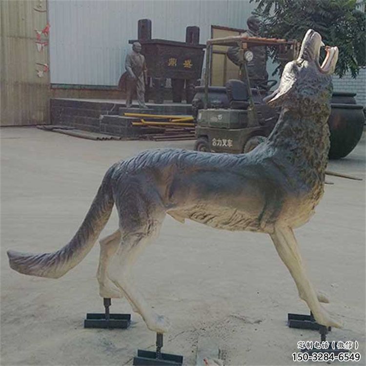 合川銅狼雕塑廠家，銅雕動物狼，仿真工藝制作