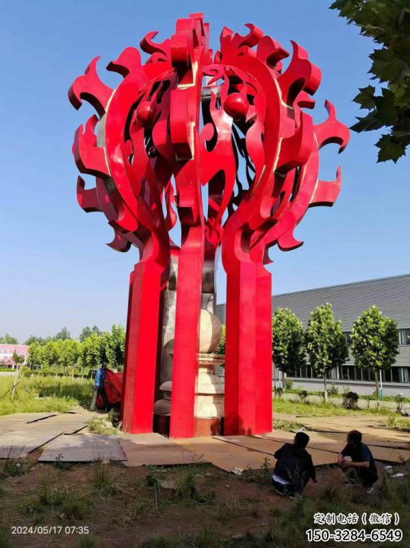 北碚火球雕塑，精神堡壘火球雕塑落地展示