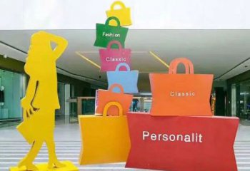 曲水購物人雕塑選定，景觀雕塑，不銹鋼購物人雕塑生產商