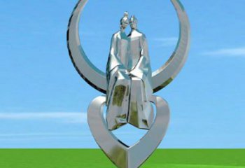 巴音郭楞創意牛郎織女雕塑