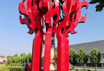 舟山火球雕塑，精神堡壘火球雕塑落地展示