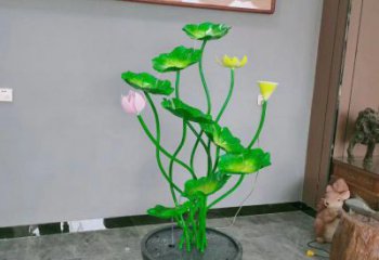 九龍坡荷花雕塑異型優選，城市裝飾，展示荷花雕塑定做