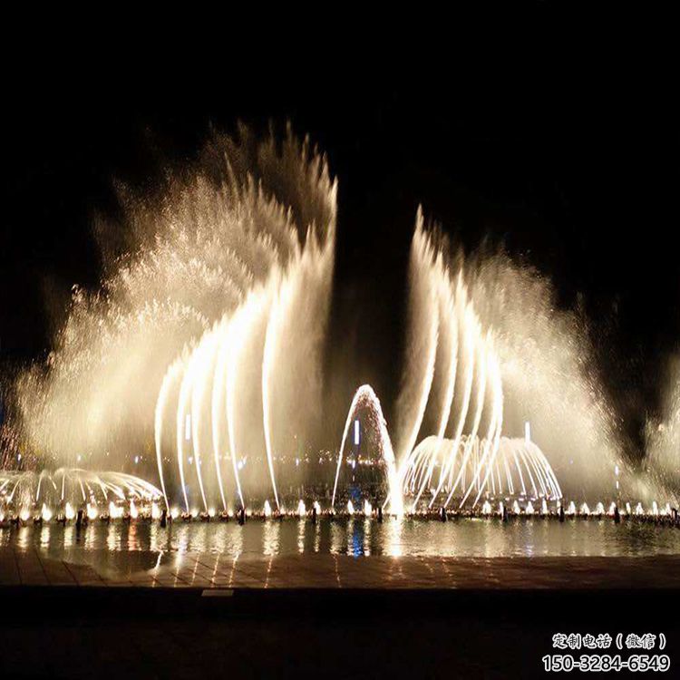 萬盛水景程控噴泉雕塑，高噴循環噴水方式設計制作