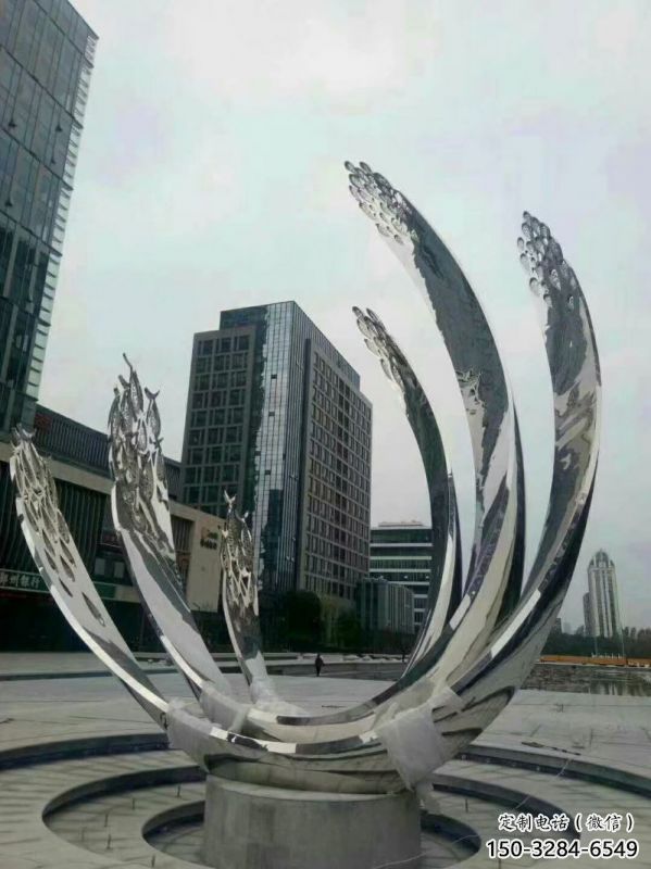 萬州地面噴泉雕塑小品，圓環結構概念，旱地水景噴泉體系