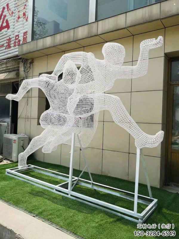 九龍坡鏤空健兒雕塑制造，校園雕塑，金屬鐵藝人物雕塑展品