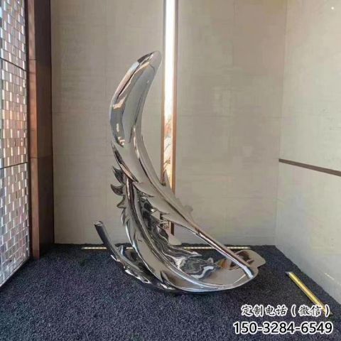 抽象羽毛雕塑 啞光景觀小品 室內雕塑