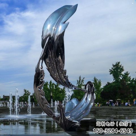 羽毛雕塑制作，園林裝飾，建筑鏡面羽毛雕塑批發